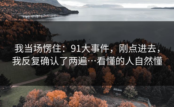 我当场愣住：91大事件，刚点进去，我反复确认了两遍…看懂的人自然懂  第1张